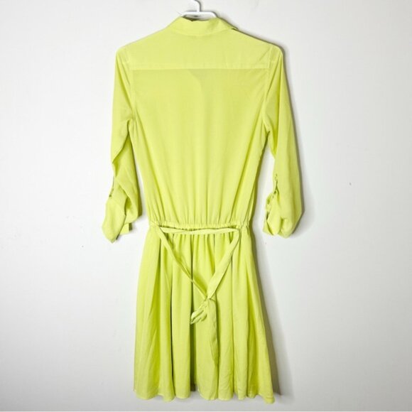 Victoria's Secret Shirt Dress Button down front Neon yellow Long sleeve - Picture 13 of 13